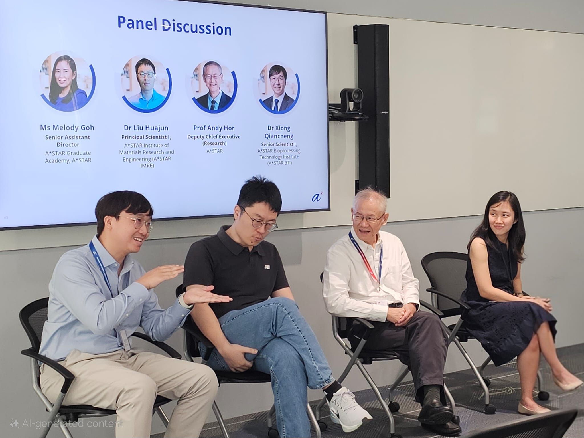 Qiancheng sharing his AIF experience during a panel discussion at the AIF Engagement Session