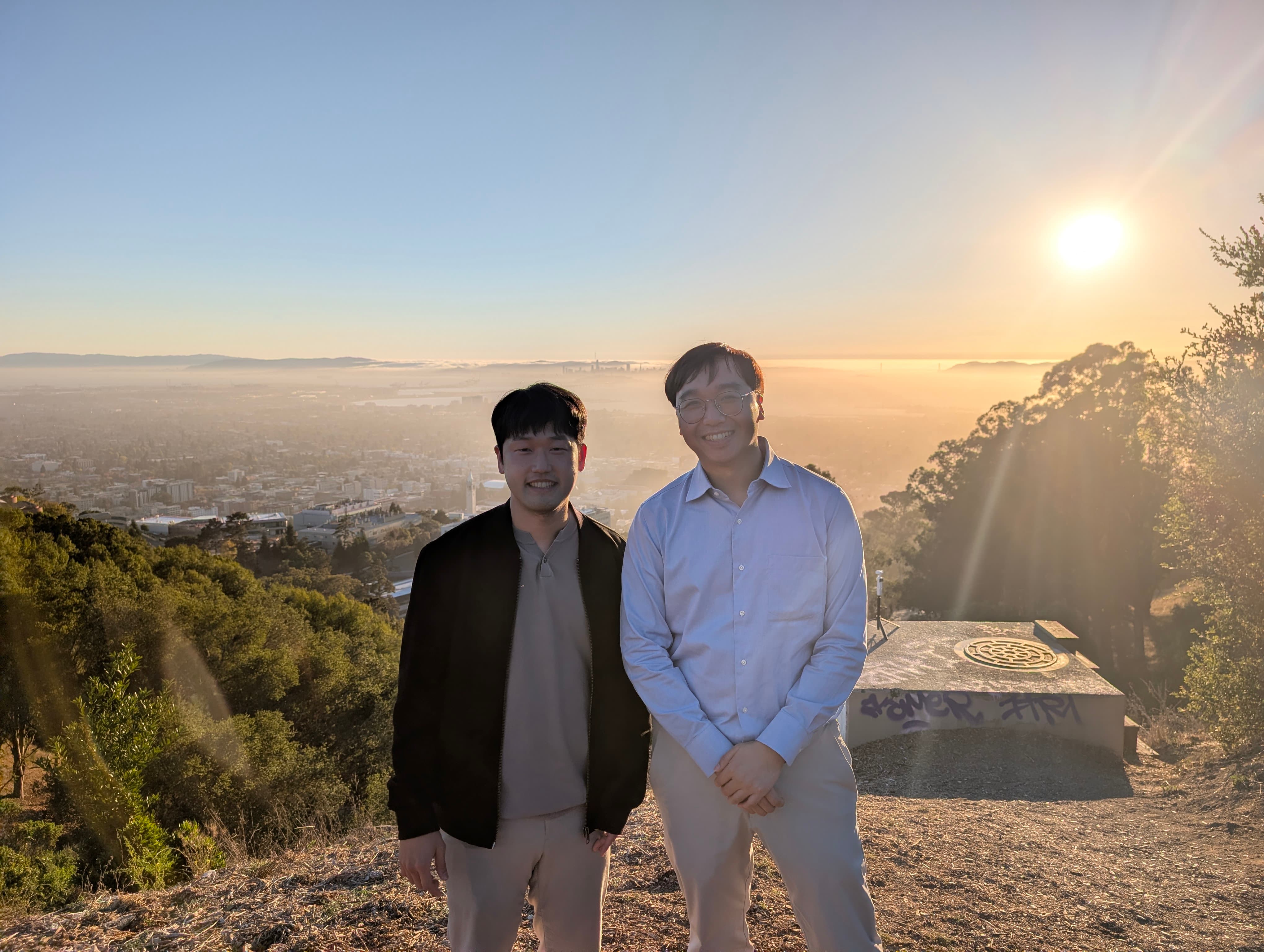 Qiancheng with Myoungseok Kim after the Foresight events